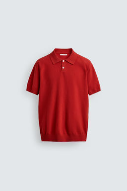 POLO PUNTO REGULAR FIT ESTRUCTURA / Rojo - Zara фото 8