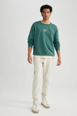 Толстовка обычного кроя с круглым вырезом и принтом - Defacto фото 2