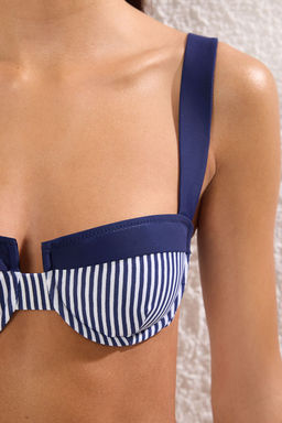 Cizgili Serit Detayl? Balkonet C?kar?labilir Pedli Bikini Ustu TBESS25BU00064 - Trendyolmilla фото 4
