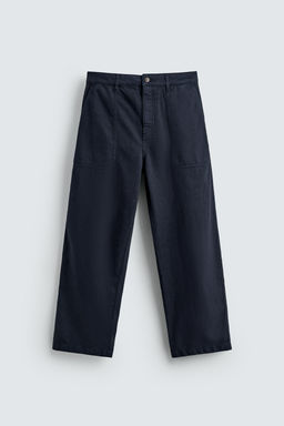 PANTAL?N STRAIGHT FIT LAVADO / Azul - Zara фото 6