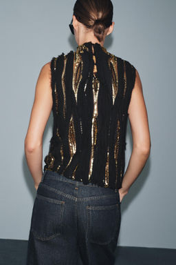 ZW COLLECTION LIMITED EDITION SEQUIN TOP - Zara фото 2