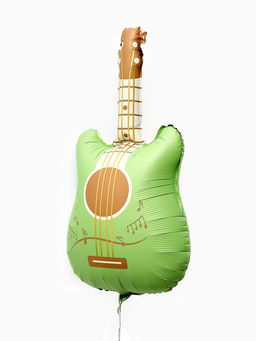 Цена за 3 шт. Воздушный шар фольгированный 35" «Зелёная гитара»