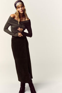 DRAPED SURPLICE NECKLINE TOP