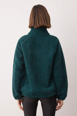 Cok Renkli Soyut Desenli Pelus Oversize/Genis Kal?p Orme Sweatshirt TWOAW26SW00022 - Trendyolmilla фото 8