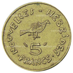 Монета 5 франков 1979 года Новые Гебриды