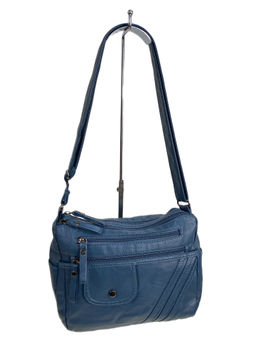 Женская сумка из искусственной кожи, цвет синий