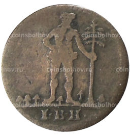 Монета 1 пфенниг 1755 года Германские государства Брауншвейг  Вонфельбюттель