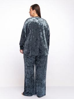 Бархатный костюм KO33511GRN12