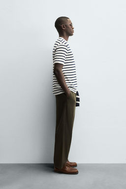 CHECK TEXTURED T-SHIRT - Zara фото 4