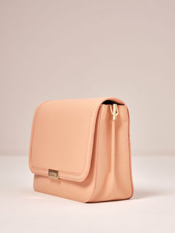 Кожаная сумка Deboro 30532 персик