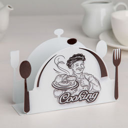 Салфетница Сooking, 15×4,2×10,3 см, цвет белый