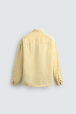 CAMISA POLO LINO - ALGOD?N / Amarillo - Zara фото 8