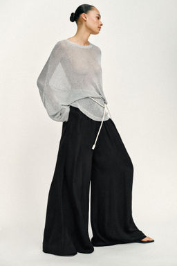 PANTAL?N FLUIDO ANCHO / Marr?n - Zara фото 19