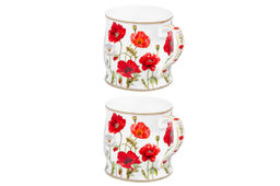 Набор 2 кружек 300 мл 11,5*8,5*8,5 см Маки NEW BONE CHINA - Elan gallery фото 5