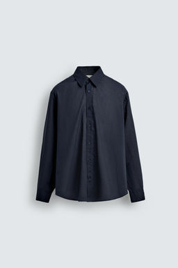 CAMISA VOILE ALGOD?N / Marino oscuro - Zara фото 7