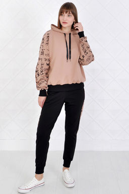 Арт. 2351 Костюм с брюками женский 44-52 (5 шт) Цвет:верх- кэмел, черный, низ- кэмел, черный - Калинка фото 34