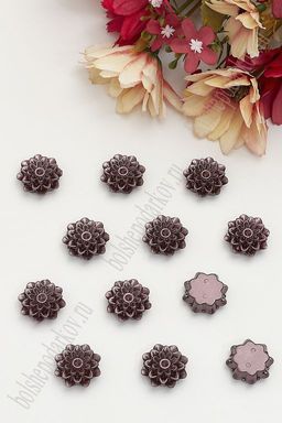 Полубусины пришив. "Цветок" 20 мм*400 гр (ВР-747) шоколадный