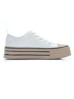 05-6036-12 WHITE/BROWN Кроссовки женские (искусственные материалы) - No name фото 9