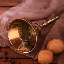 Цена за 2 шт. Колокольчик «Грани», 8×8×18 см, латунь