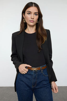 Trendyolmilla Siyah-Siyah Tokal? 2li Paket Deri Gorunumlu TWOAW25KE00001 фото 8