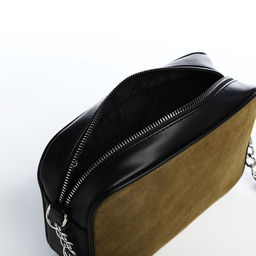 Сумка кросс-боди на молнии, цвет оливковый - Simaland фото 7