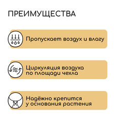 Чехол для растений, конус на завязках, 120×100 см, спанбонд с УФ-стабилизатором, плотность 60 г/м², МИКС, Greengo