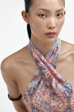 Vestido halter de gasa - H&m фото 3