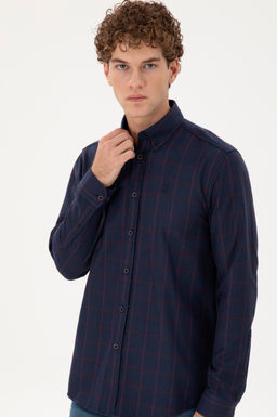 Мужская темно-синяя рубашка с длинным рукавом Неожиданная скидка в корзине - U.s. polo assn фото 3