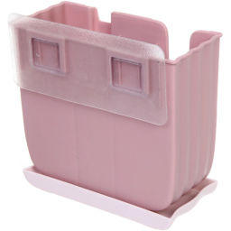 Подставка для столовых приборов "SEGRETO" 16*7,5*15см 3секции пыльная роза