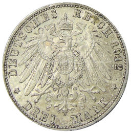 3 марки 1912 года G Германия (Баден)