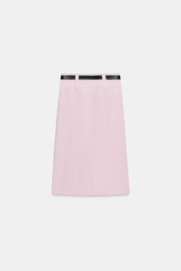 FALDA MIDI TUBO CINTUR?N / Rosa - Zara фото 5