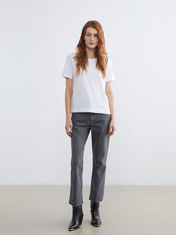 Crop Flare Kad?n Jean Pantolon