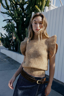 WOOL TOP WITH RUFFLES - Zara фото 14