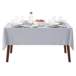 Скатерть 220х145см Горох серый, длина стола до 180см, на 8-10 персон, хлопок Оптима 171г/м2, упаковка классическая 28х41см, Домашняя мода (Россия)  фото 6