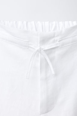 PANTAL?N RECTO 100% LINO / Blanco roto - Zara фото 3