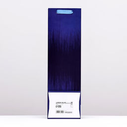 Пакет под бутылку Sapphire, тёмно - синий, 36×12×9 см