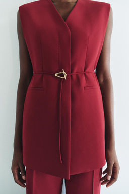 ZW COLLECTION WAISTCOAT WITH BELT AND VENTS - Zara фото 26