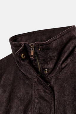 FAUX SUEDE BOMBER JACKET - Zara фото 9