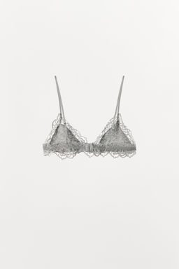 BRALETTE POINTELLE ENCAJE / Gris