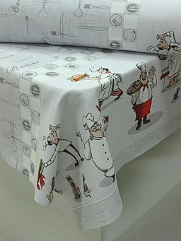 Рогожка Кулинар (по кайме), ш.1.5м, хлопок-100%, 165гр/м.кв