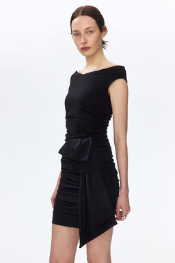 Vestido off-the-shoulder drapeado - H&m фото 8