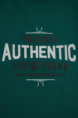 Yesil Regular/Normal Kesim Bask?l? Alt Ekose Desenli Pijama Tak?m? TMNSS26PT00044