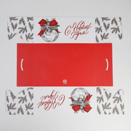 Цена за 5 шт. Коробка для капкейка «Новый год: серебро», 23×16×10 см