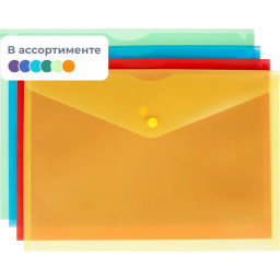Папка-конверт на кнопке Attache Fantasy А4 в уп.8шт в асс.  фото 2