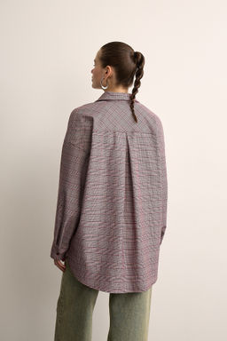 Рубашка оверсайз в клетку - Mollis фото 4