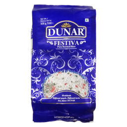 Шлифованный длиннозерный рис Басмати Фестива Dunar, Индия, 500 г Акция