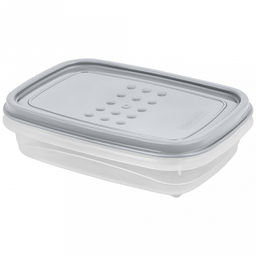 PATTERN FLEX Контейнер для продуктов пластмассовый 0,3л, 14,3х10х4см, прямоугольный, с гибкой крышкой, пепельный жемчуг, подходит для СВЧ (Россия) - Домашняя Мода фото 2