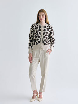 Bisiklet Yaka Desenli Kad?n Triko H?rka