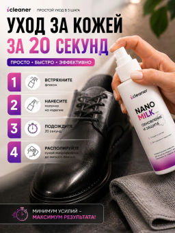 Молочко для ухода за гладкой кожей Nano-Milk 125 ml icleaner  фото 4