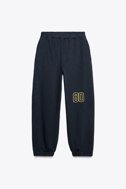 EMBROIDERED NUMBER PLUSH TROUSERS - Zara фото 5